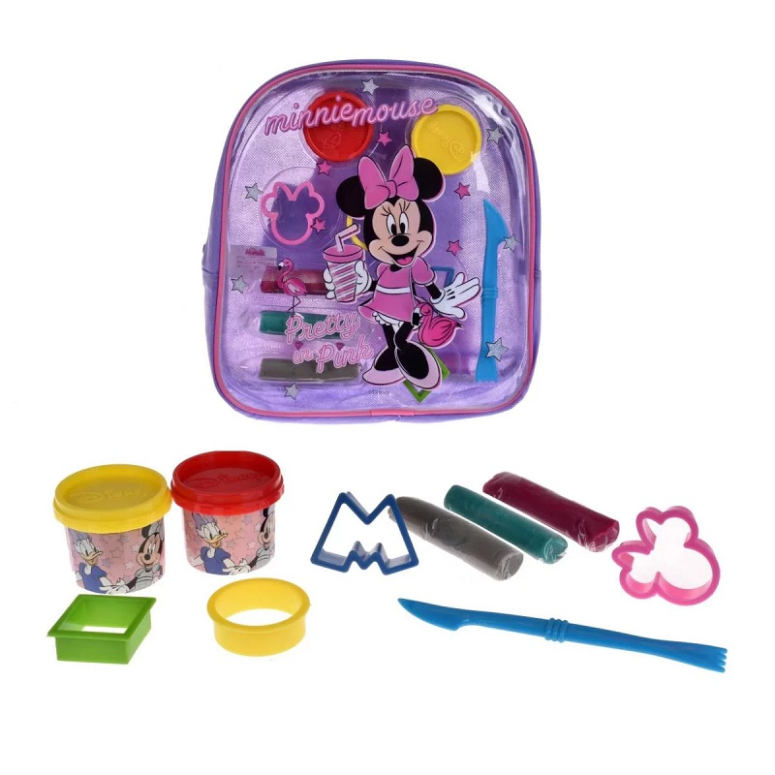 DISNEY MINNIE SET DE MASAS Y MOCHILA CON ACCESORIOS