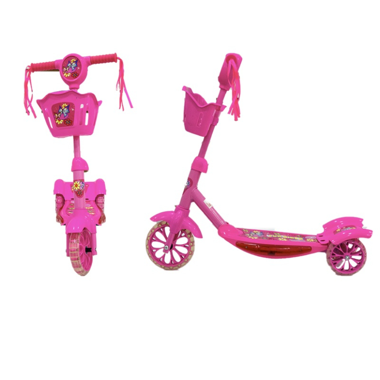 SCOOTER CON RUEDAS DE LUCES ROSADO