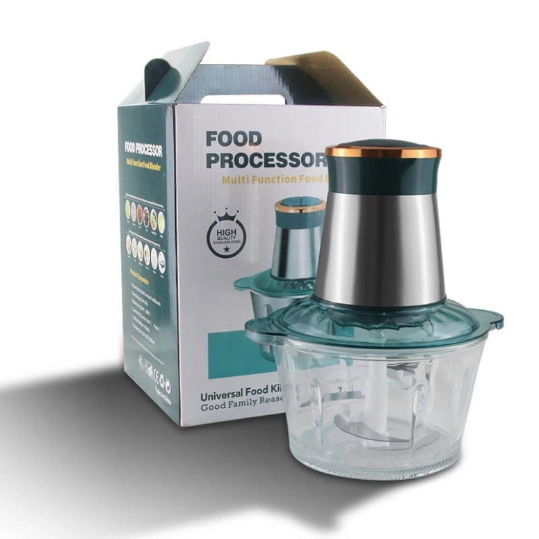 MOLEDOR DE CARNE CON TAPA DE VIDRIO 2L