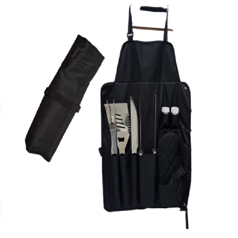 DELANTAL PARRILLERO DE 8 ACCESORIOS