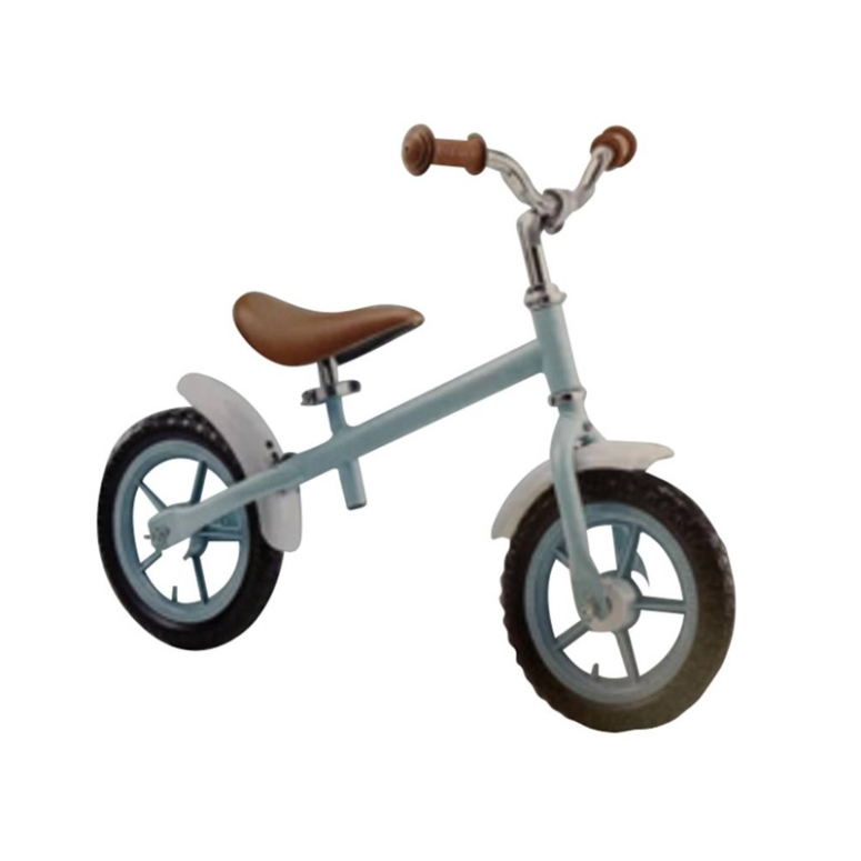 BICICLETA SIN PEDAL AZUL Y CAFE