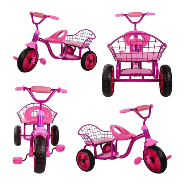 TRICICLO CON 2 ASIENTOS ROJO  AMARILLO