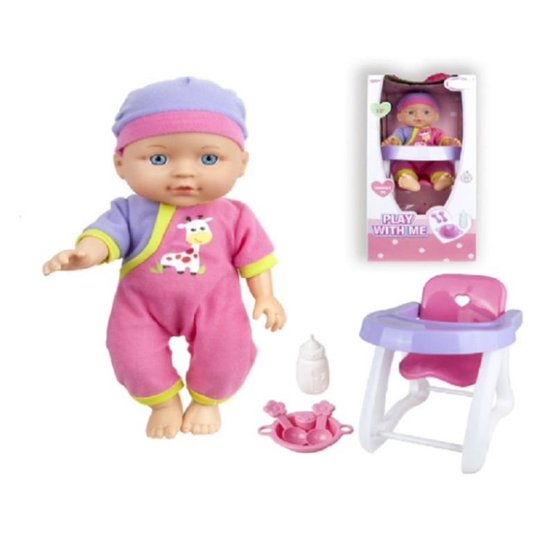 MUNECA 30 CM CON ASIENTO PARA COMER