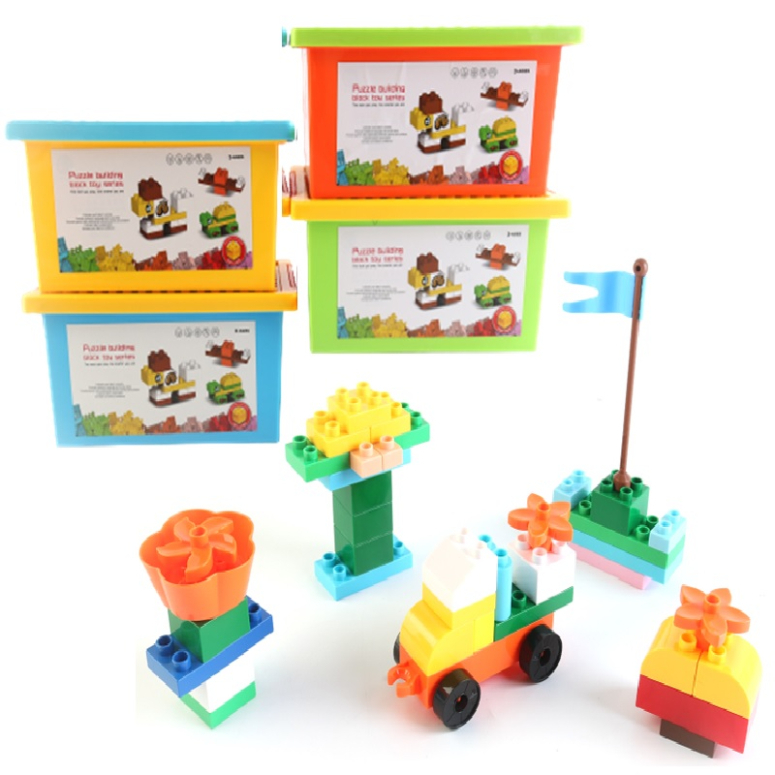 CAJA CON BLOQUES DE CONTRUCCION 72 PIEZAS