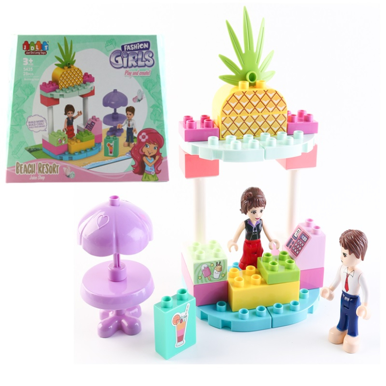 BLOQUES DE CONSTRUCCION TIENDA DE PLAYA 28 PIEZAS