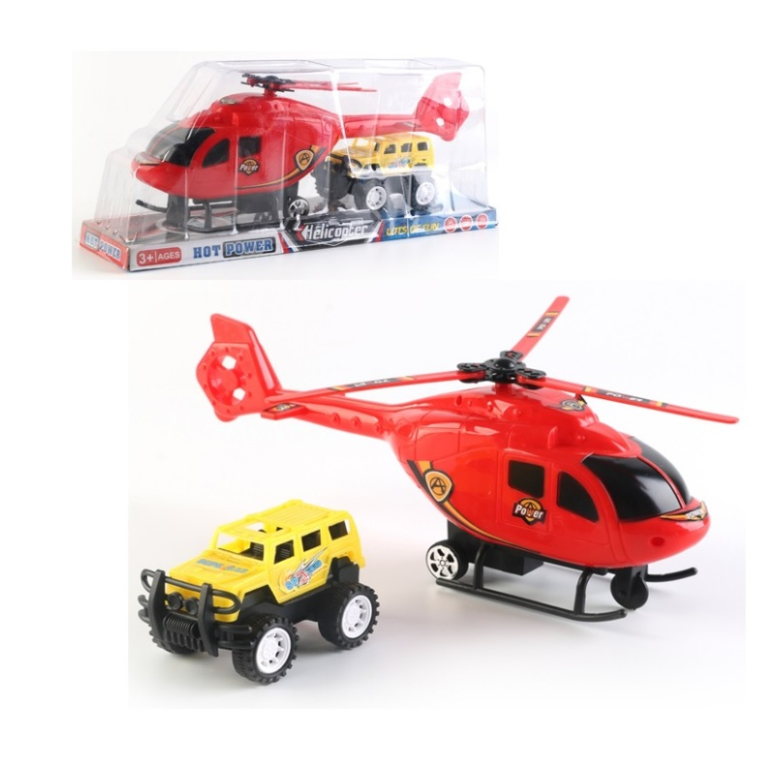 HELICOPERTO DE RESCATE Y AUTO