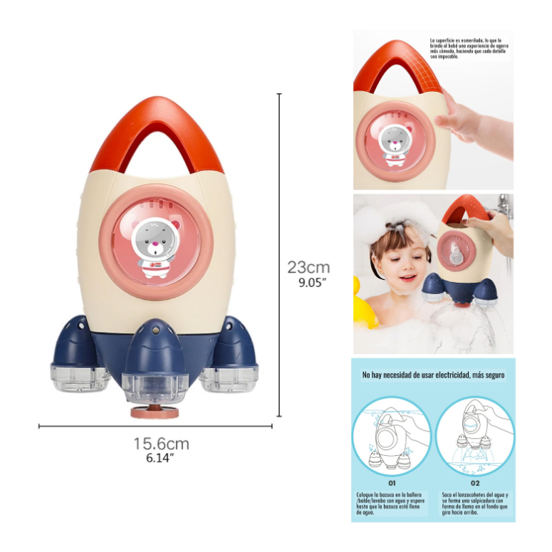 COHETE LANZADOR DE BURBUJAS