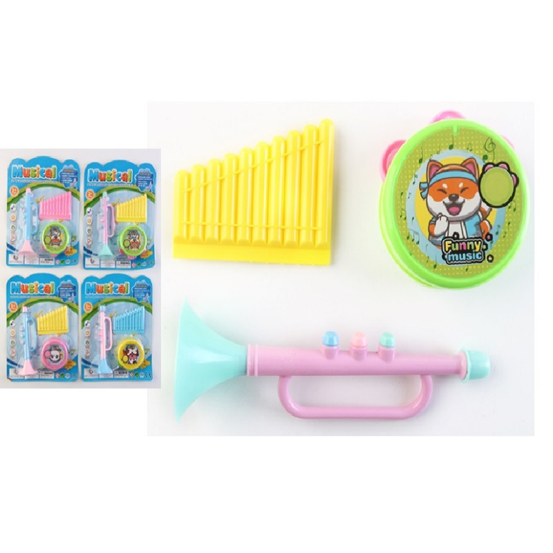 SET MUSICAL TROMPETA BATERIA ZAMPONA