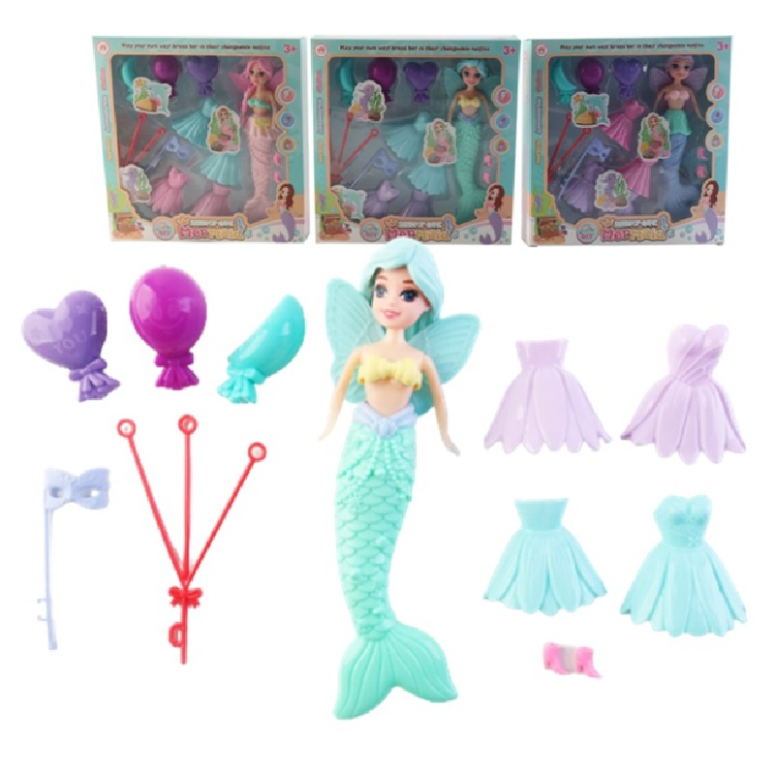 MUNECA SIRENA Y ACCESORIOS