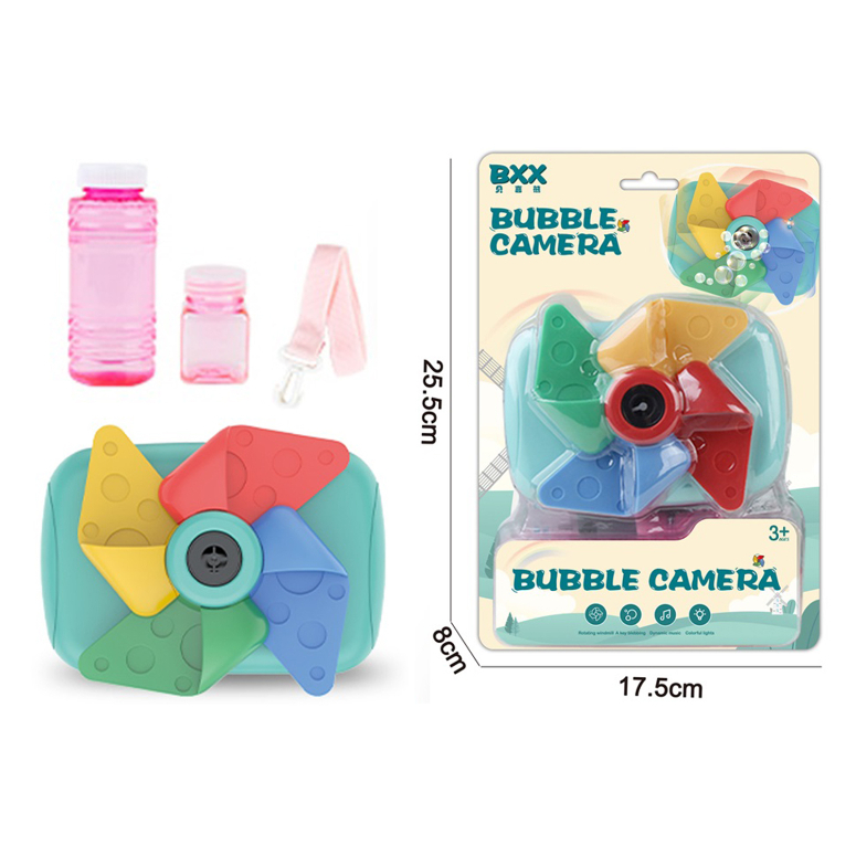 CAMARA LANZA BURBUJAS REMOLINO CON SONIDOS Y LUCES EN CAJA 