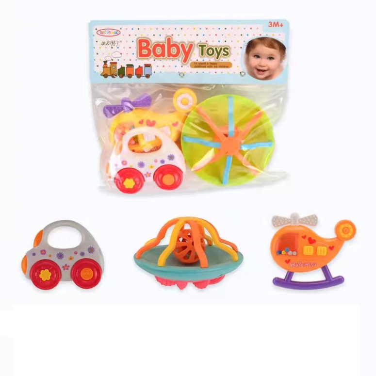 SET DE 3 SONAJEROS CON FIGURAS DE VEHICULOS EN BOLSA