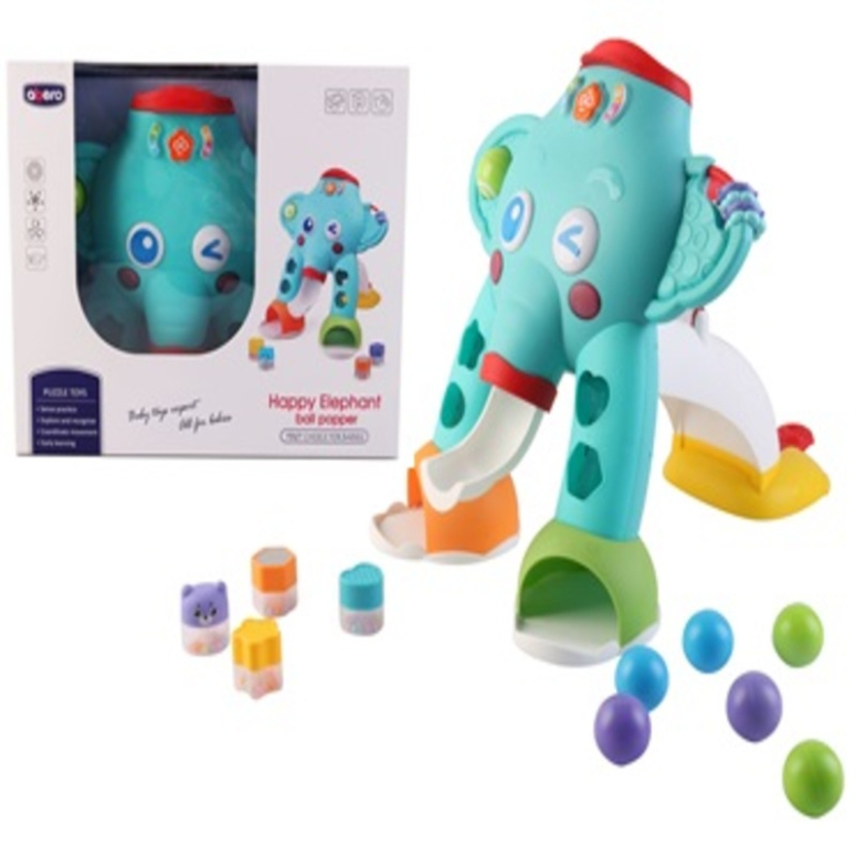 ELEFANTE FELIZ INTERACTIVO CON FIGURAS DE ENCAJE