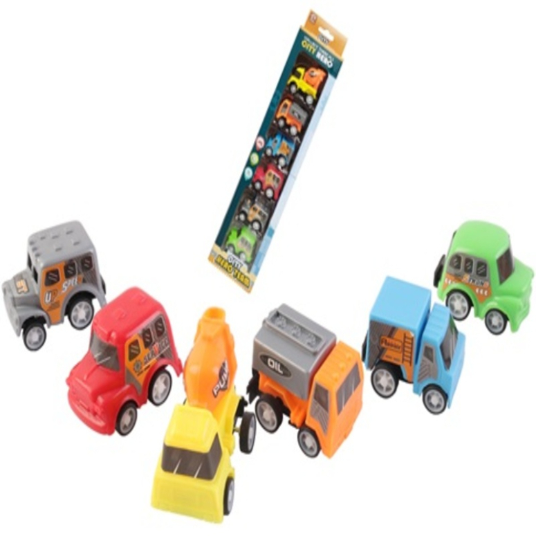 SET DE 6 AUTOS A FRICCION EN CAJA