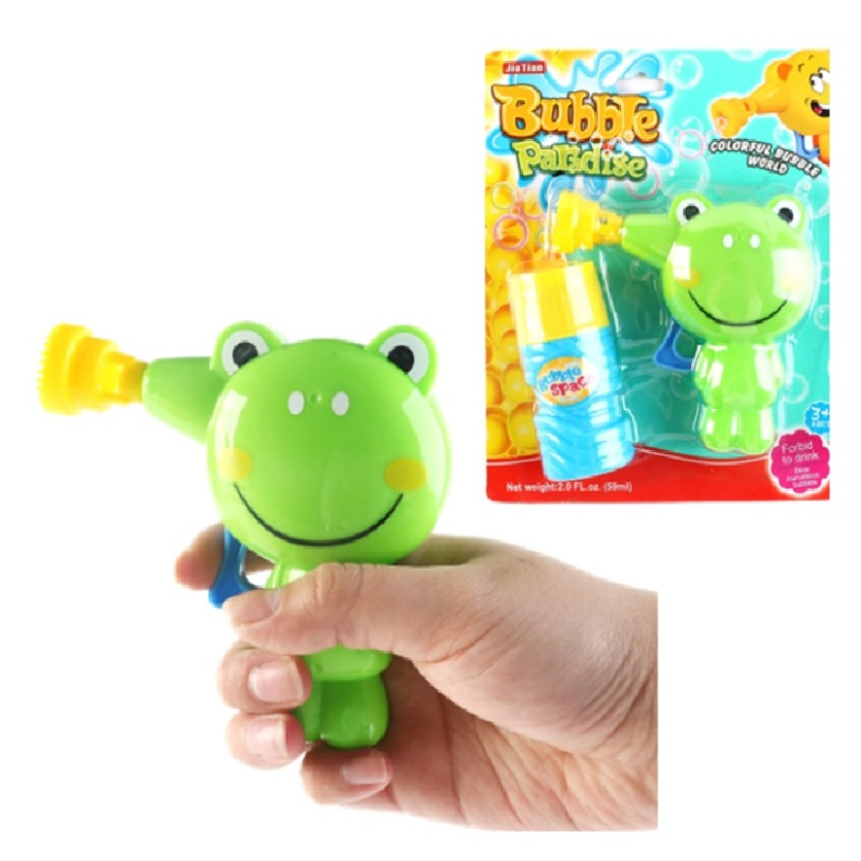 LANZA BURBUJAS EN FORMA DE RANA