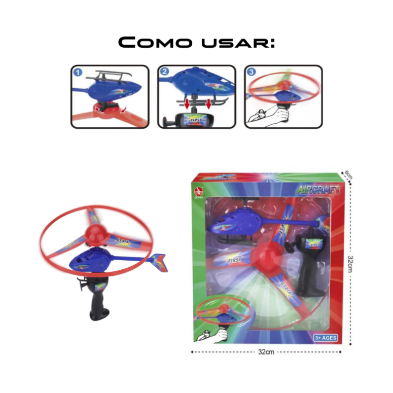 LANZADOR CON HELICOPTERO Y DISCO EN CAJA 