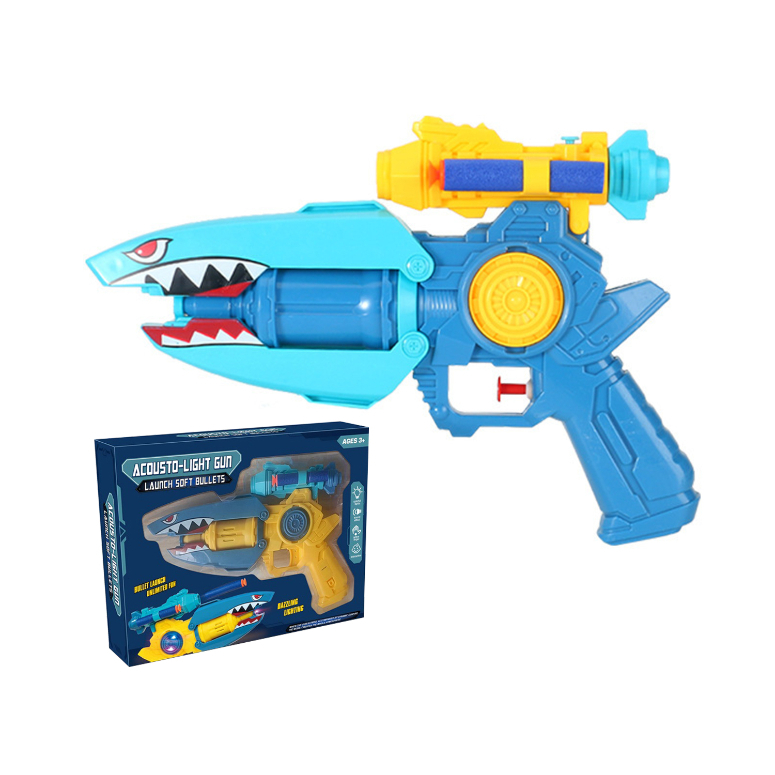 LANZA DARDOS DE GOMA EVA CON LUCES Y SONIDO EN CAJA 