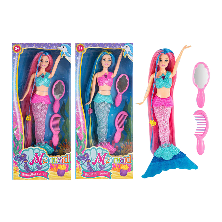 MUNECA SIRENA CON ACCESORIOS LUCES Y SONIDOS EN CAJA 