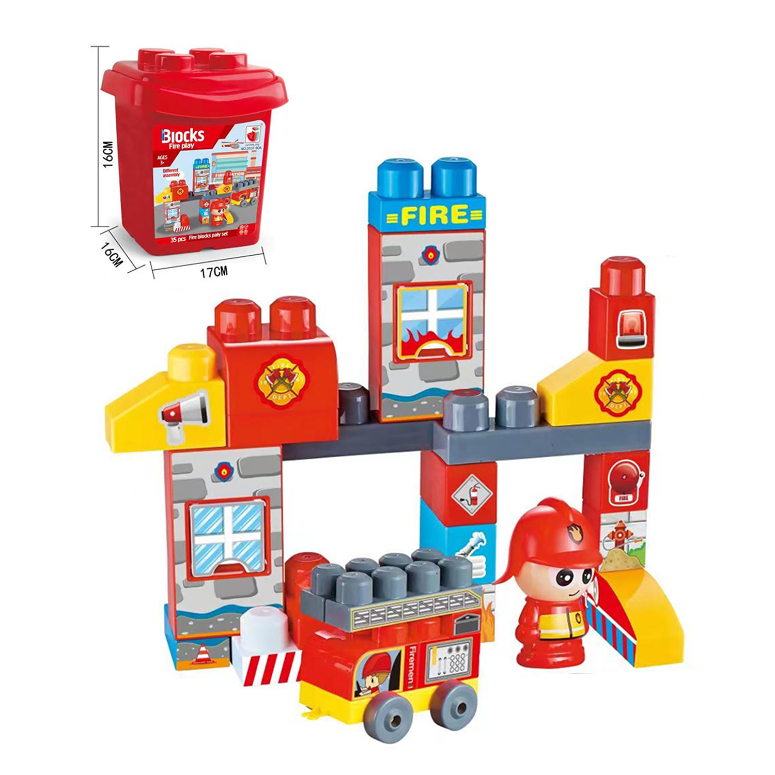 SET DE BOMBERO CON 35 BLOQUES DE CONSTRUCCION