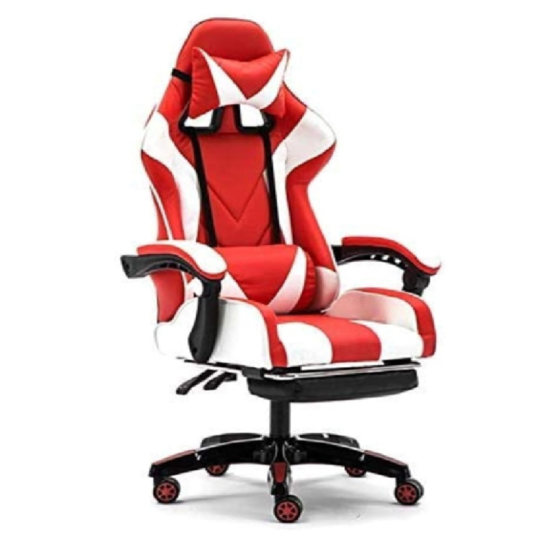 SILLA GAMER ROJO CON PARLANTES BT LUCES LED
