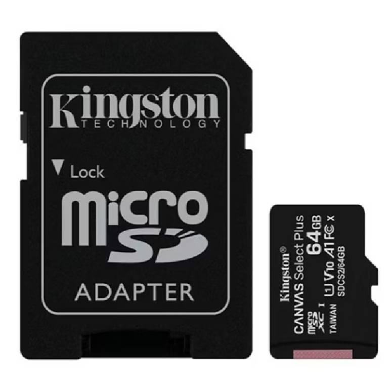 MEMORIA MICROSD KINGSTON CON ADAPTADOR 64GB