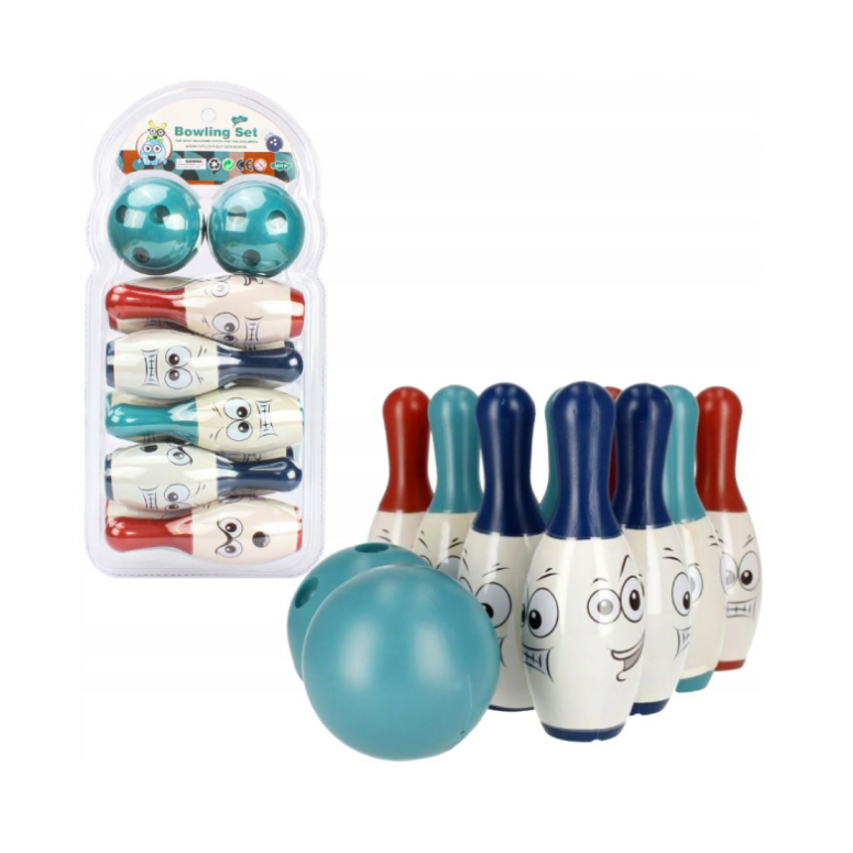 SET DE BOWLING 12 PIEZAS COLORES EN DISPLAY