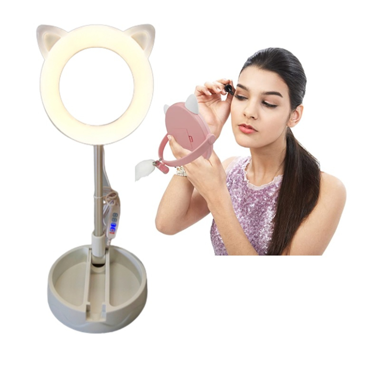 ARO LUZ CON ESPEJO Y OREJAS