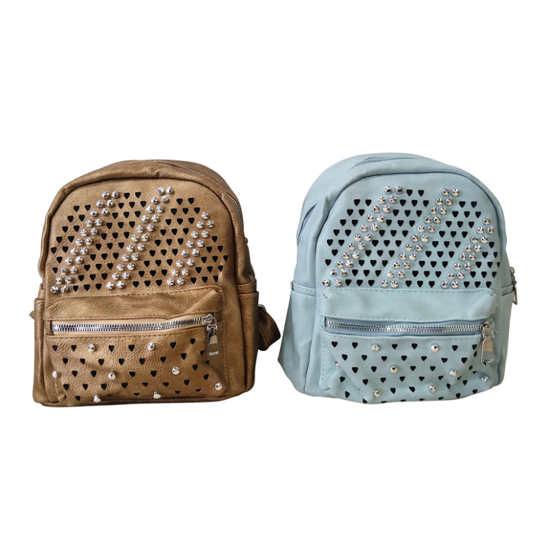 MOCHILA JUVENIL CON TACHAS