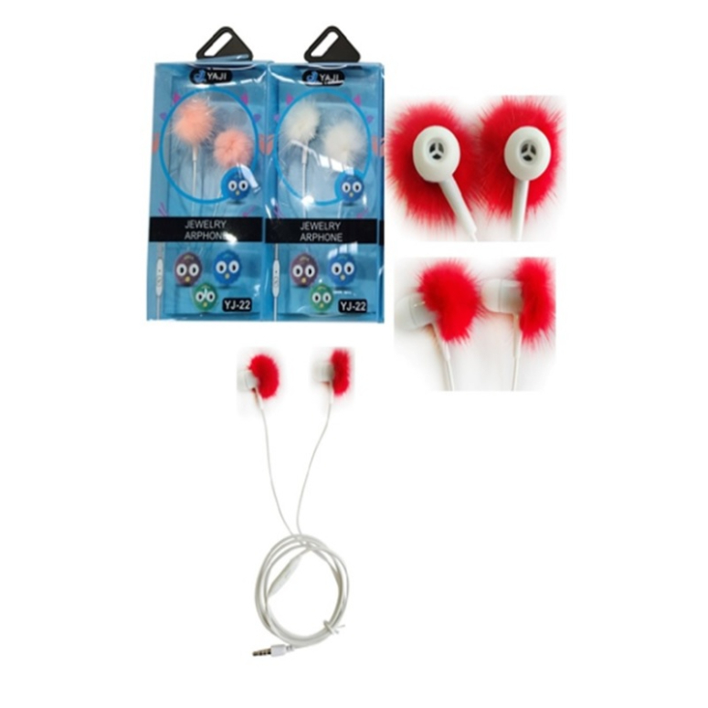 AUDIFONO EN CAJA CON CABLE TIPO PONPON