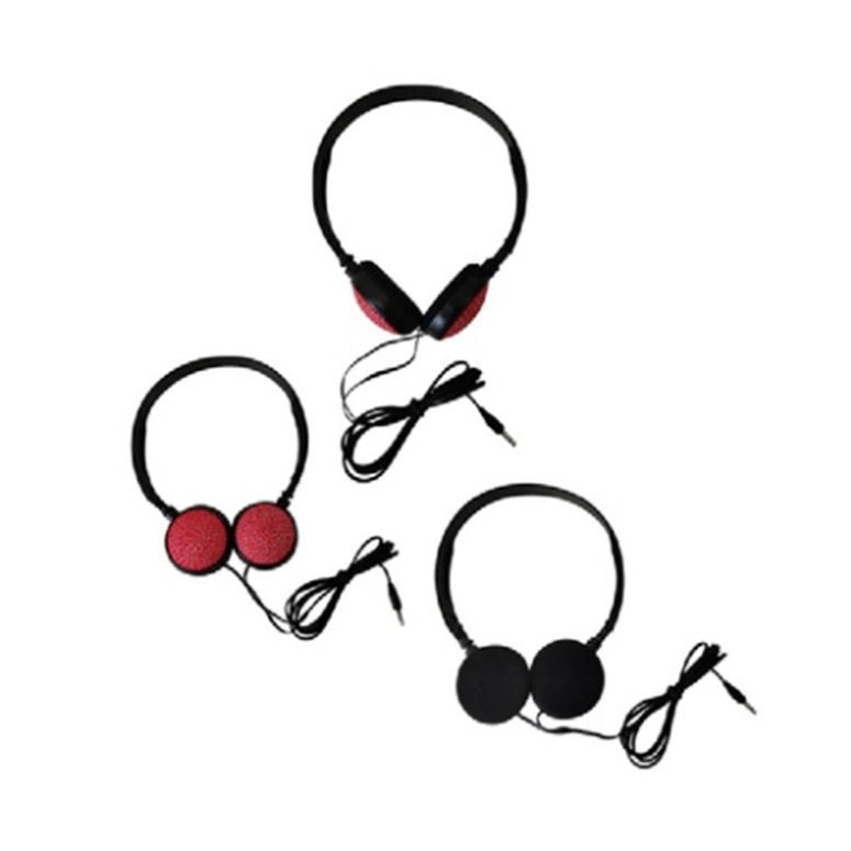 AUDIFONO CON CABLE COLOR ROJO