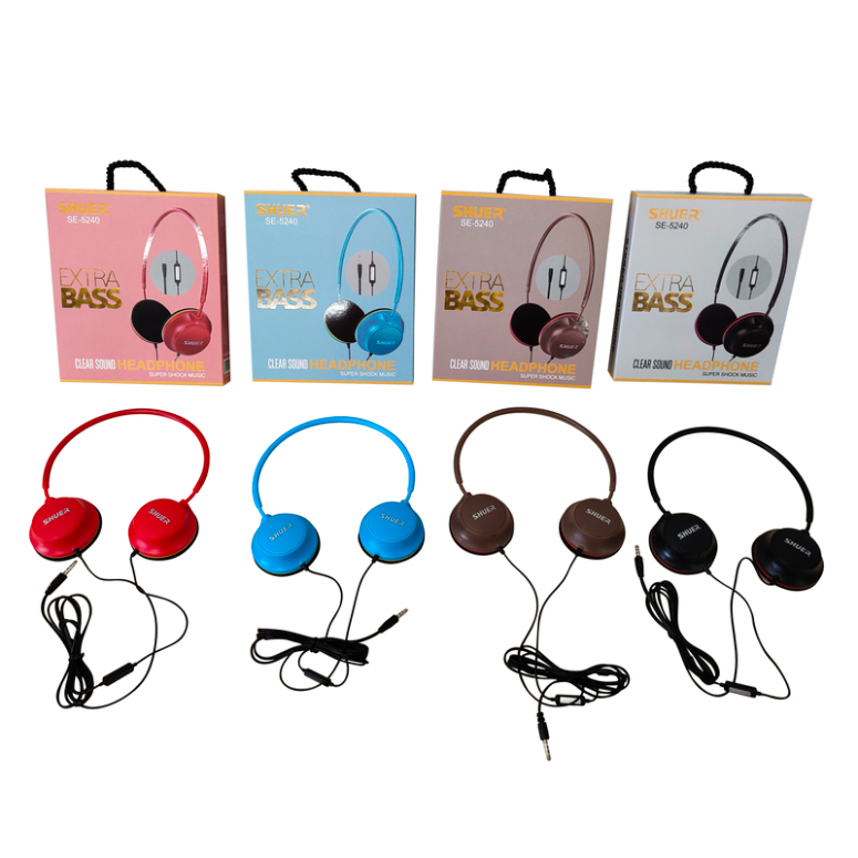 AUDIFONO CON CABLE Y CAJA DE COLORES