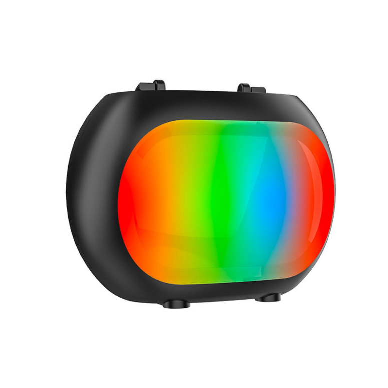 PARLANTE BLUETOOTH OVALADO CON LUZ LED RGB Y MANILLA