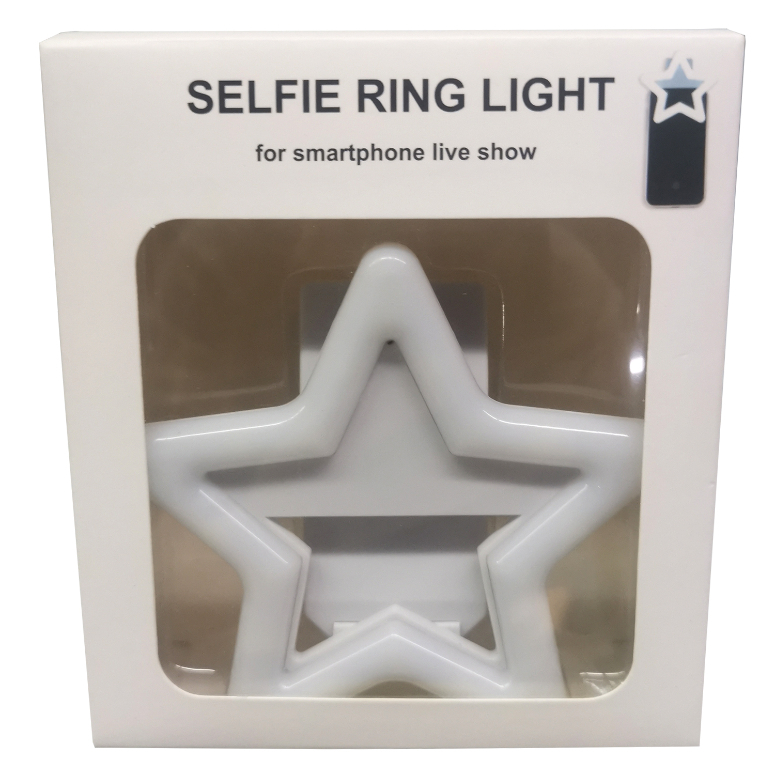 ARO DE LUZ PARA MOVILES CON DISENO ESTRELLA RECARGABLE