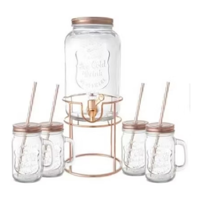 DISPENSADOR C ATRIL Y 4 MASON COLOR GOLD 25610014