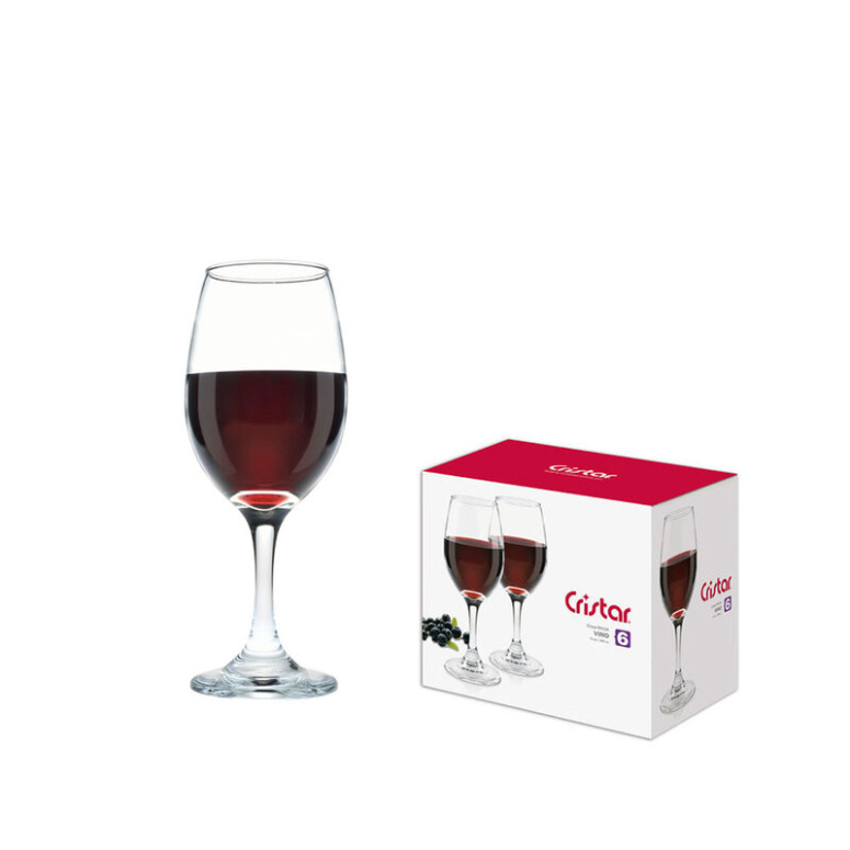 CRISTAR SET 6 DE COPAS VINO TINTO RIOJA 386CC