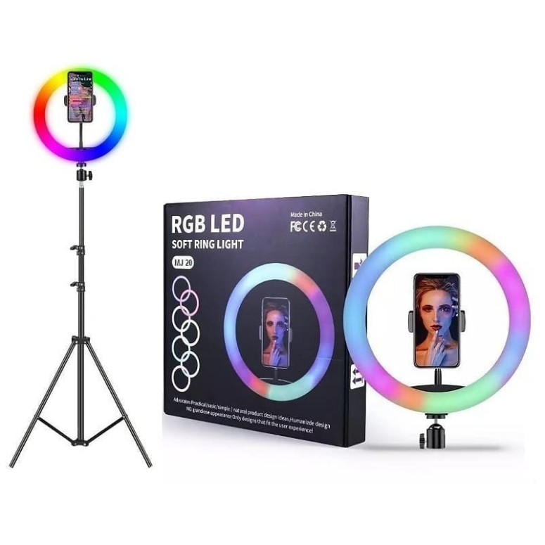 ARO DE LUZ RGB 30CM CON TRIPODE