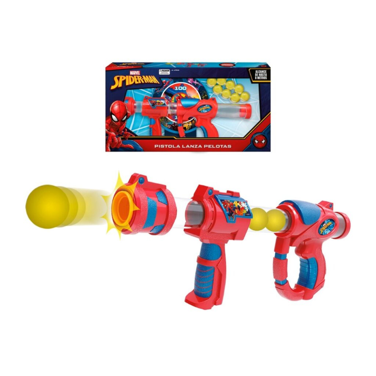 PISTOLA LANZA PELOTAS SPIDERMAN MARVEL