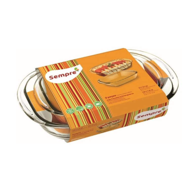 SET 2 ASADERAS RECTANGULAR 18L3L SEMPRE