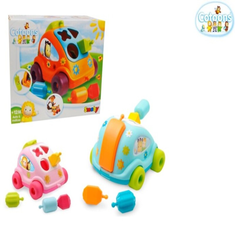 AUTO TELEFONO CON PIEZAS DE ENCAJE CELESTE