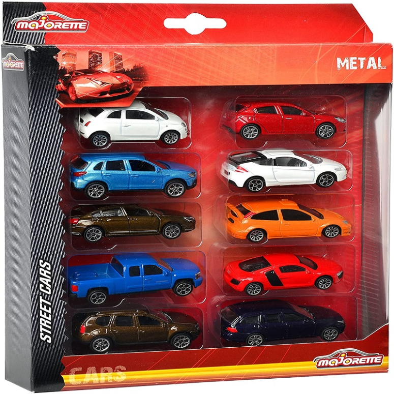 MAJORETTE STREET CARS PACK 10 PCS SET 2053240