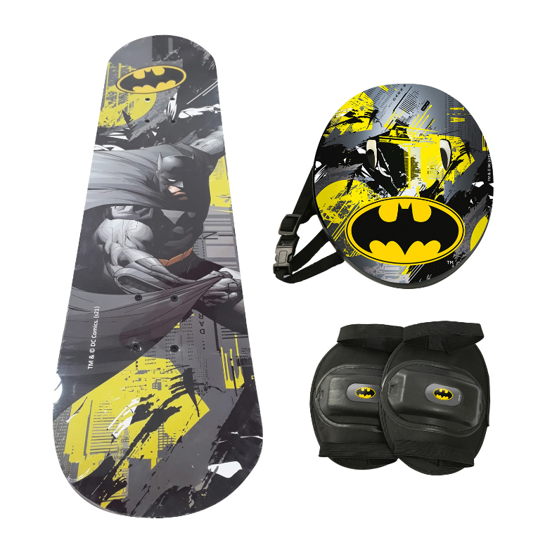SET SKATEBOARD CON CASCO Y PROTECCIONES BATMAN